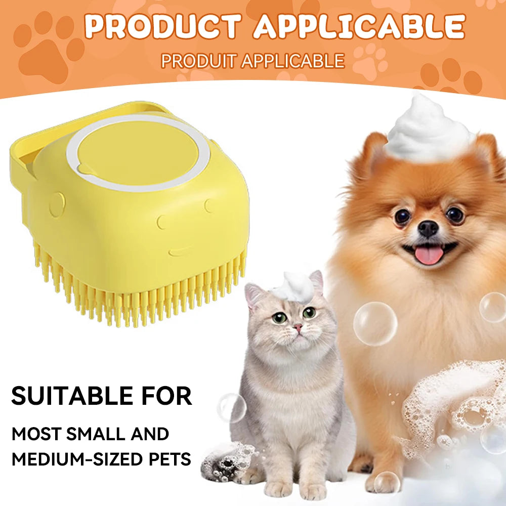 Haz del baño un Momento agradable para tu Mascota con este Cepillo de Silicona.