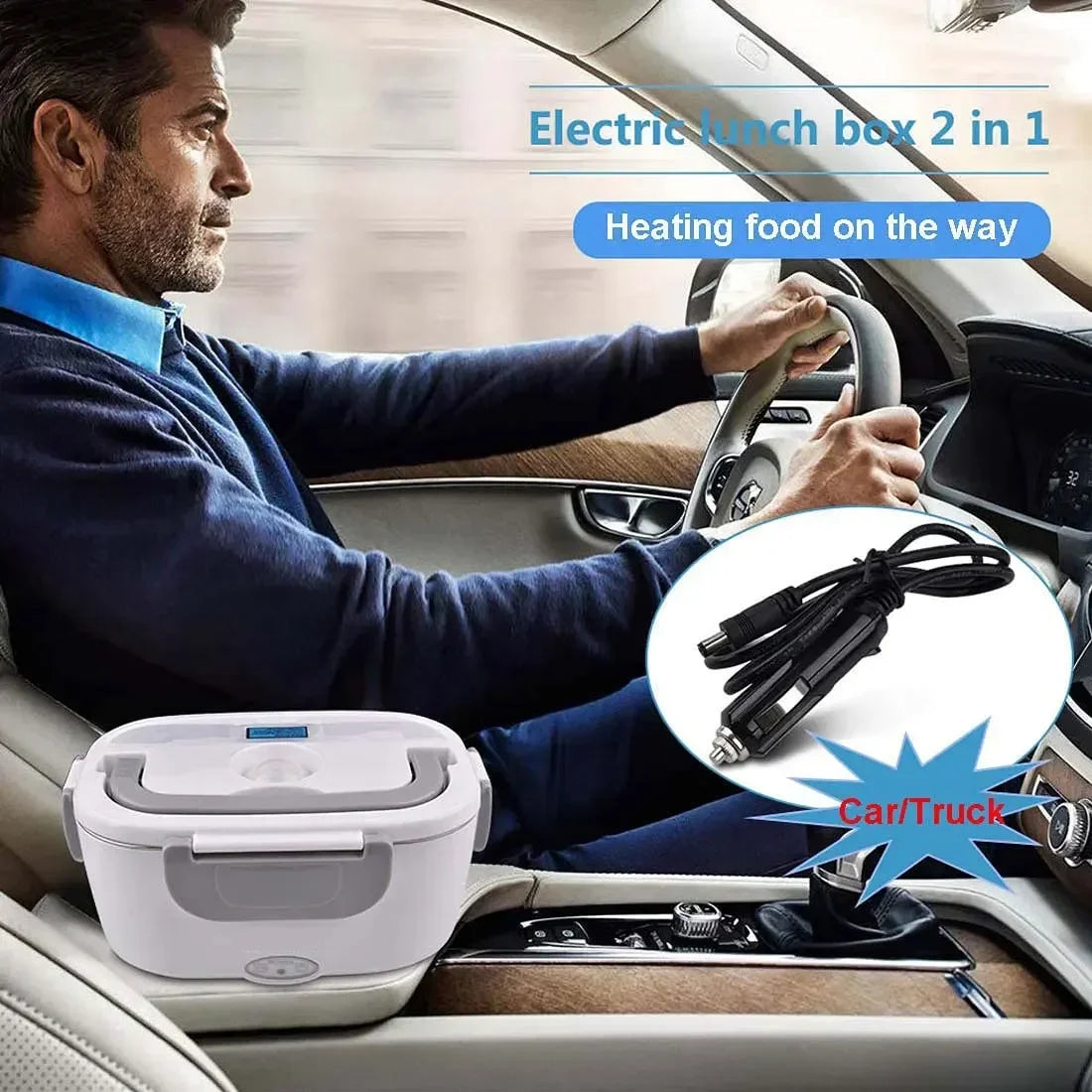 ¿Cansado de buscar un microondas en el trabajo, o no tener tiempo para calentar tu comida durante tus viajes? ¡La Fiambrera Eléctrica 2 en 1 es la solución perfecta para ti! Con esta fiambrera portátil, puedes disfrutar de tus comidas calientes y frescas