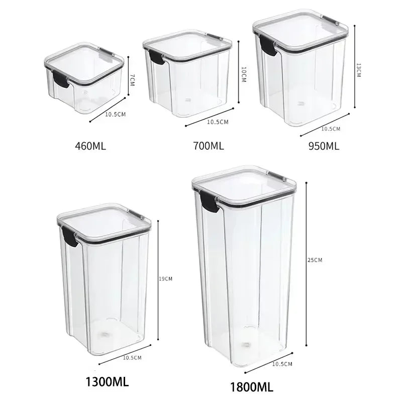 Organiza tu despensa como un chef con este set de contenedores herméticos para cocina. Paquete de 7 contenedores