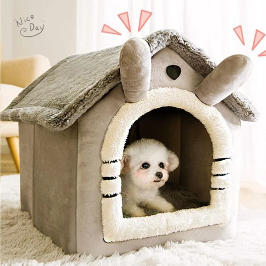 Dale a tu mascota un refugio cómodo y acogedor con esta casita suave y lavable.
