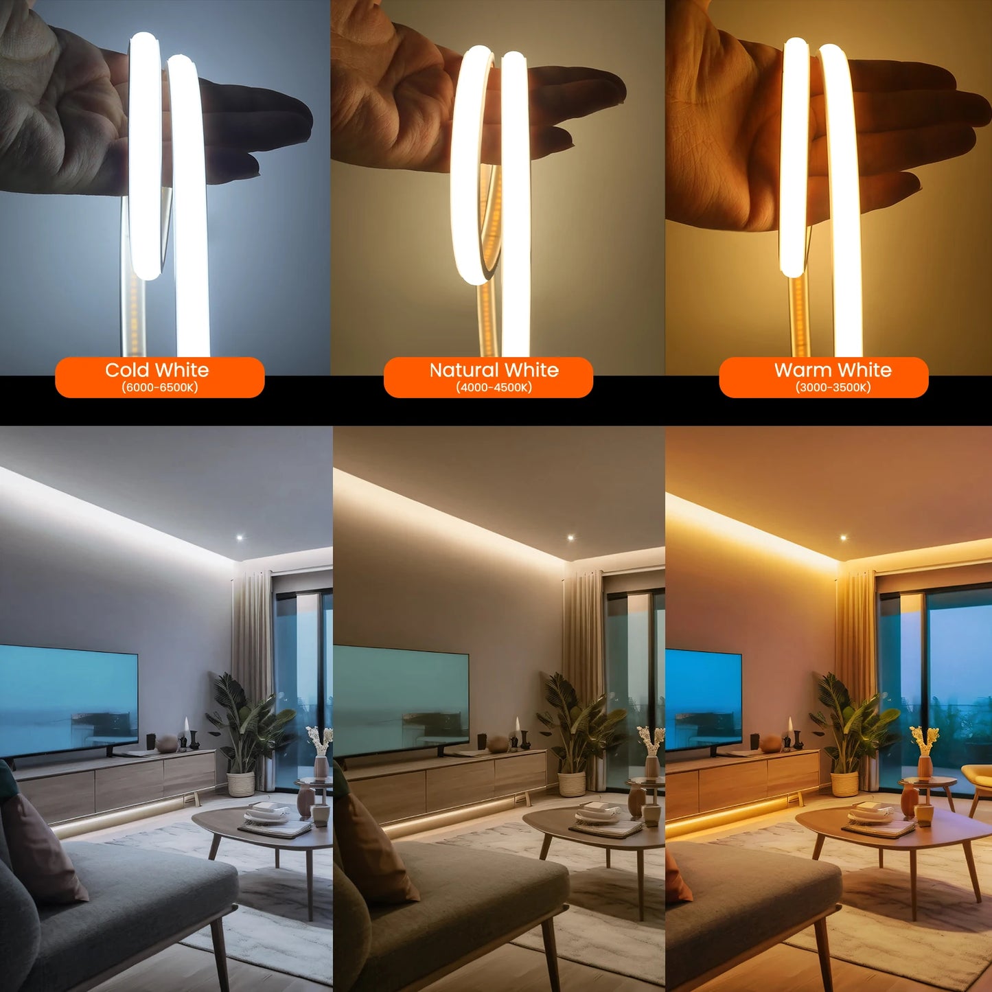 Ilumina con Estilo y Tecnología tu Cocina : tira de Luces LED COB de alta densidad