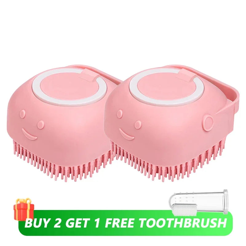 Haz del baño un Momento agradable para tu Mascota con este Cepillo de Silicona.