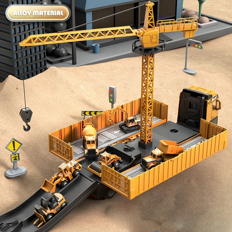 Construye horas de entretenimiento con este juego de camiones de construcción para niños con luz y sonidos!