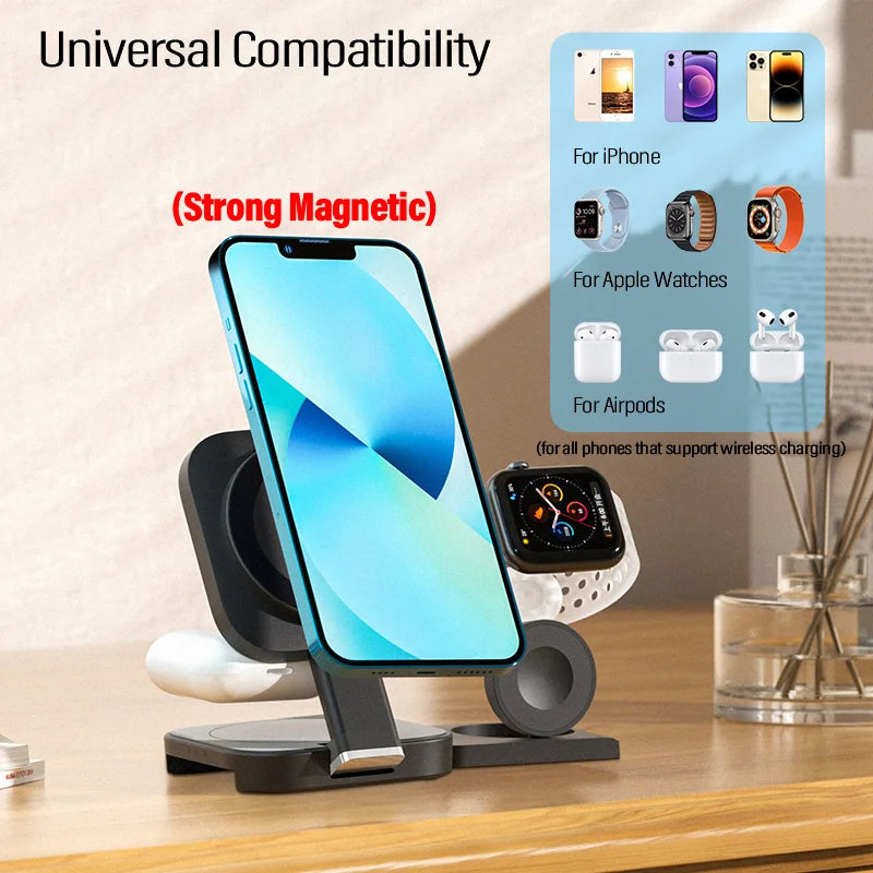 Carga rápida y sin cables para todos tus dispositivos Apple en un solo lugar.