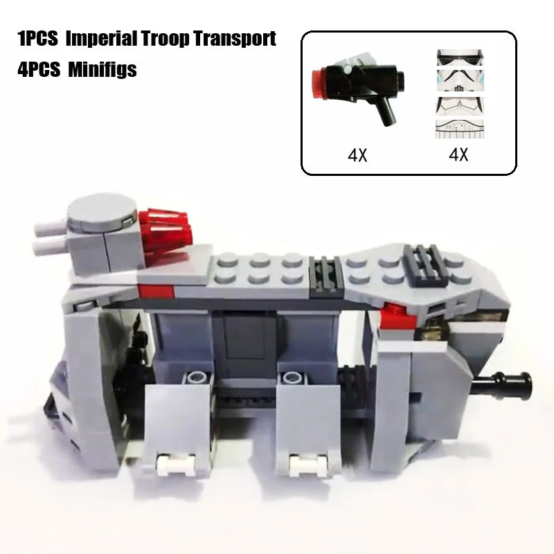 Set de bloques de construcción diseñado para los verdaderos fanáticos de Star Wars, ofreciéndote una experiencia de juego dinámica con mini figuras de acción y vehículos icónicos