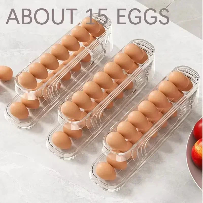 Organizador de Huevos con Deslizamiento Automático!