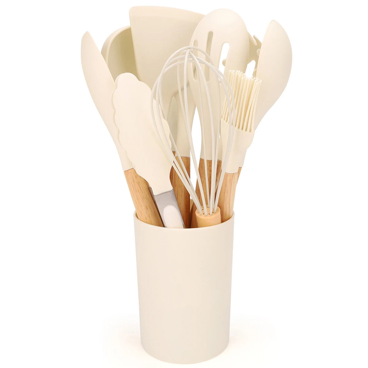Todo lo que necesitas para hacer que tus momentos en la cocina sean más fáciles, seguros y eficientes, Kit de Cocina de 12 Piezas - Utensilios de Silicona sin BPA