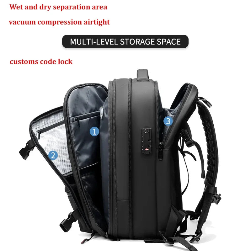 Maximiza el espacio y viaja sin preocupaciones con esta mochila de compresión al vacío!