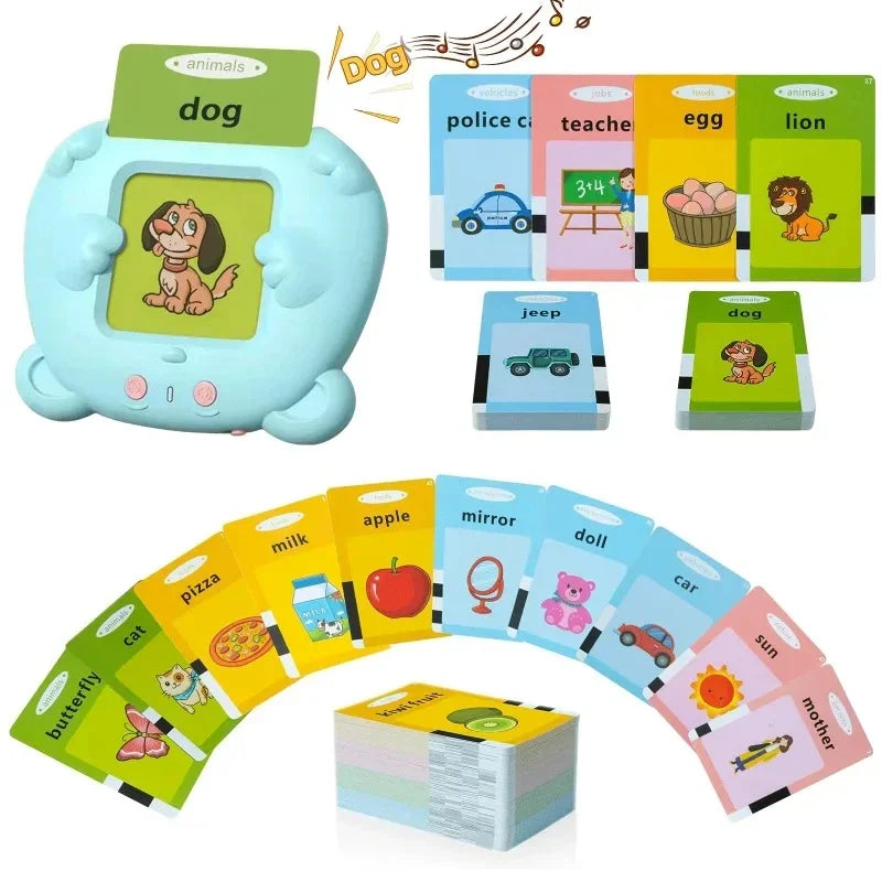 ¡Transforma el aprendizaje en una experiencia divertida y educativa! Las tarjetas flash parlantes son una herramienta de aprendizaje única para niños pequeños que quieren explorar un mundo de palabras, sonidos y colores