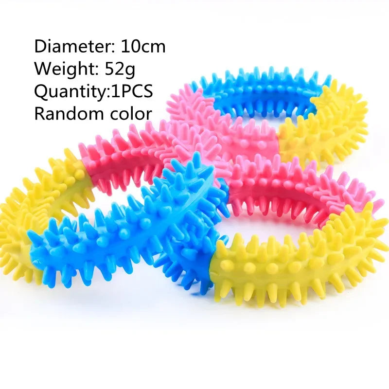 ¡Haz que tu mascota disfrute de horas de diversión y ejercicio con este juguete para perros de goma de alta calidad! Perfecto para perros pequeños, este juguete interactivo no solo ayuda a aliviar el aburrimiento