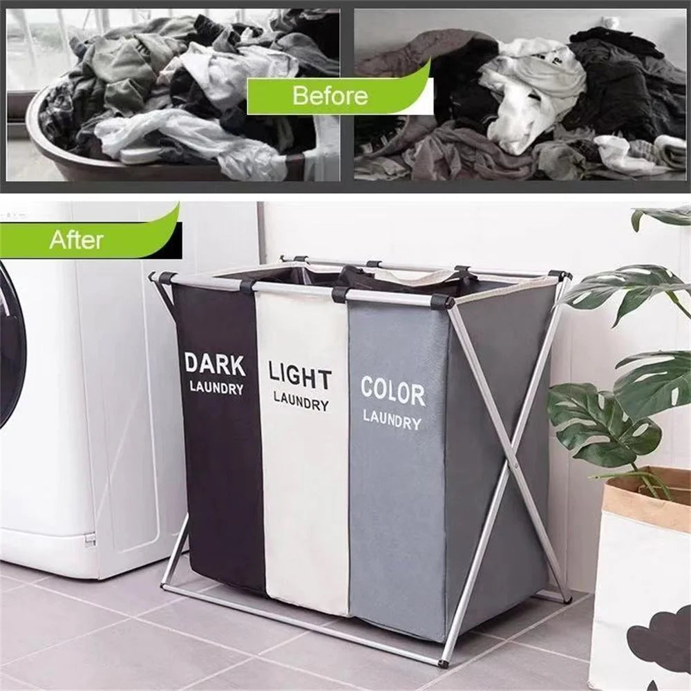 ¿Cansado de ver la ropa sucia amontonada? Nuestra Cesta de Lavandería de 3 Rejillas es la solución perfecta para mantener tu hogar organizado y limpio. Con un diseño moderno, práctico y eficiente, esta cesta de almacenamiento es ideal para tu baño