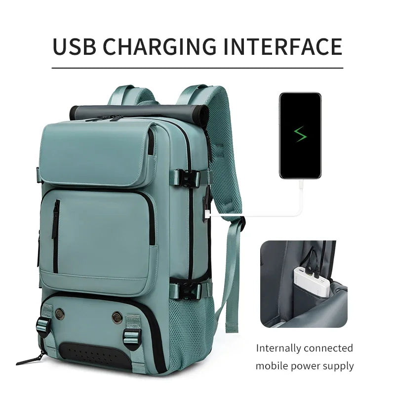 Lleva todo lo que necesites de forma segura y organizada con esta mochila resistente al agua diseñada para viajeros y ventureros.