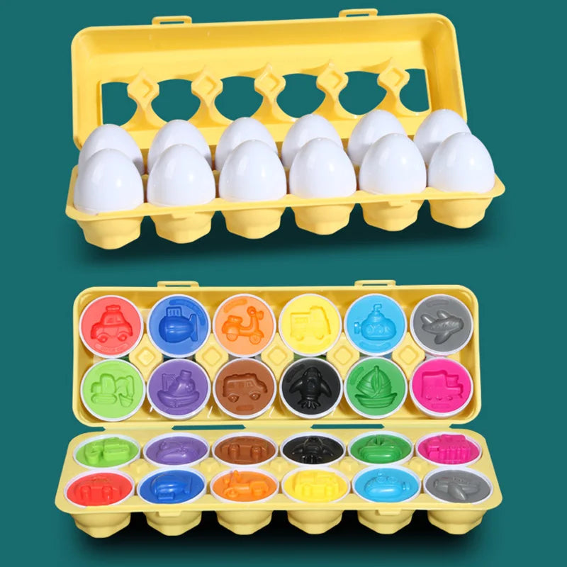 ¡Haz que tu pequeño aprenda mientras juega con nuestros Huevos a Juego para Niños Pequeños! Este juguete educativo Montessori está diseñado para estimular el desarrollo cognitivo, la coordinación y el reconocimiento de colores y formas