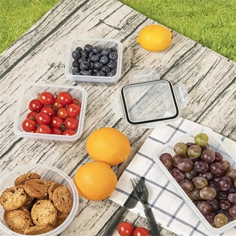 Organiza tu cocina de manera eficiente y segura con este set de 12 contenedores de alta calidad de la marca FDFD. Diseñados para conservar la frescura de tus alimentos  sin BPA